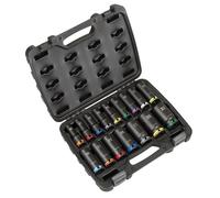 Sealey Blocco Su Set Bussole Profonde 1.3cmSq Drive 16pc Metrico AK58170M