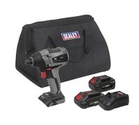 Sealey Brushless Impact Autista Kit 0.6cmHex 20V SV20 Serie - 2 Batterie CP20VID