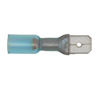 Sealey BTSPM25 Termoretraibile Push-On Terminale 6.3mm Maschio Blu Confezione 25