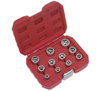 Sealey Bullone Estrattore Presa Set 11pc 1cmD Metrico Per Danneggiato Chiusure