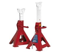 Sealey Cavalletti (Coppia) 3tonne Capacità per Supporto Auto Altezza Cricchetto