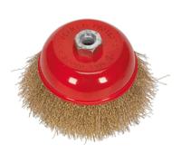 Sealey Spazzola a coppa in acciaio-ottone CBC125 125 mm M14 2 mm