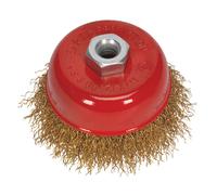 Sealey CBC752 Ottonato Acciaio Coppa Spazzola Ø75mm M14 X 2mm
