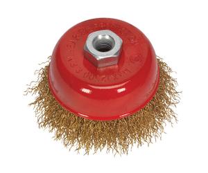 Sealey CBC752 Ottonato Acciaio Coppa Spazzola Ø75mm M14 X 2mm
