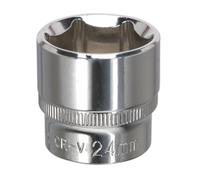 Sealey Chiave A Bussola 3/8"Sq 24Mm WallDrive Cromo Lunghezza Standard SP3824