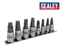 Sealey Chiave Esagonale Set Punte Su Ferroviario Metrico 3mm - 10mm Lock-On 1/