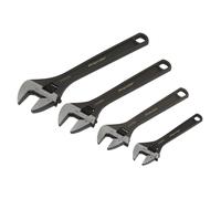 Sealey Chiave Regolabile Set 4pc Mandibola Capacità 19 24 27 34mm Nero AK9567
