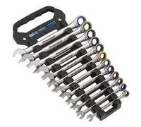 Sealey Combinazione Set Chiavi a Cricchetto 12pc Metrico - Platino Serie AK63949