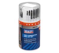 Sealey Combinazione Set Punte Trapano 18pc Per Muratura Steel Ghisa Legno AK5711