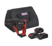 Sealey Cordless Martello Pneumatico Rotante Kit 20V SV20 Serie Sds+ - 2 Batterie