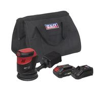 Sealey Cordless Orbitale Levigatrice Kit 125mm 20V 2Ah SV20 Serie CP20VOSKIT1