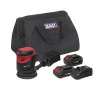 Sealey Cordless Orbitale Levigatrice Kit 125mm 20V SV20 Serie - 2 Batterie CP2