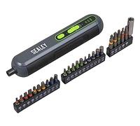 Sealey CP4VSD - Cacciavite a batteria da 4 V con set di punte da 25 pezzi