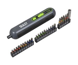 Sealey CP4VSD Cordless Cacciavite Con Set di Punte 4V 25pc