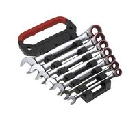 Sealey Cricchetto Chiave Combinata Set 7pc Metrico Platino Serie AK63941