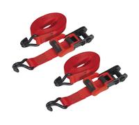 Sealey Cricchetto Cinghie 32mm X 4.9m Fettuccia IN Poliestere Con J-Hooks 1200kg