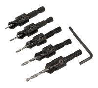 Sealey CSSET5 Svasatura Set di Punte per Trapano 5pc