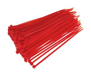 Sealey CT20048P100R Cavo Fascette 200 x 4.8mm Rosso Confezione 100