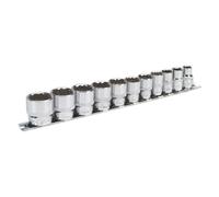 Sealey Cuscinetto Presa Set 11pc 1cmD 12pt Walldrive Lunghezza Standard AK2672