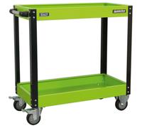 Sealey CX109HV Officina Trolley 2-Level Resistente - Alta Visibilità Verde