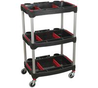 Sealey CX313 Officina Trolley 3-Level Composito Con Parti Conservazione
