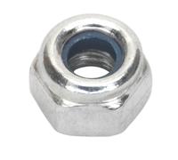Sealey Dado Di Blocco In Nylon M4 Zincato Confezione Da 100 NLN4