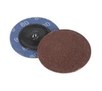 Sealey Disco Abrasivo Quick-Change 50Mm 80Grit Confezione Da 10 Ptcqc5080