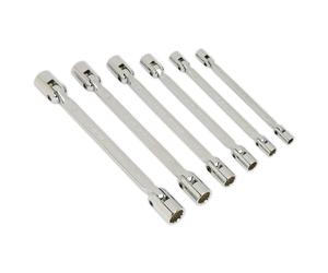 Sealey Doppio Testa Flessibile Presa Chiave Set 6pc Fully Lucidato Metrico AK635