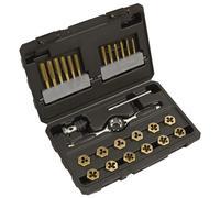 Sealey Esagonale Rubinetto & Die Set 26pc SAE Imperial Rivestito IN Titanio