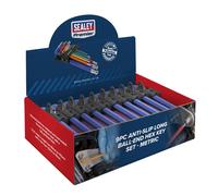 Sealey Estremità a Sfera Set Chiavi Esagonali 9pc Colore Codificato Long Metric