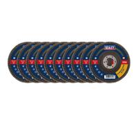 Sealey 80Grit Dischi Lamellari Ossido di Alluminio 115mm 22mm Foro - Pacco 10