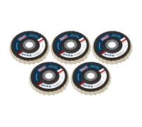Sealey Feltro Linguetta Lucidante Disco 115mm 22mm Foro Confezione Di 5 FFD5