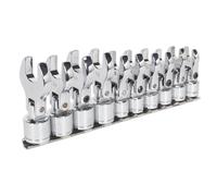 Sealey Flessibile Crow's Piede Anello Chiave Set 10pc 1cmSq Guida Metrica S01043
