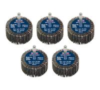 Sealey Flap Wheel 50 X 25Mm 40Grit 6Mm Shaft - Pack Di 5 FW5025405