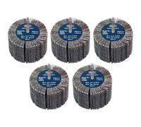 Sealey FW8040805 80 x 40mm Abrasiva Linguetta Ruota Su 6mm Asta 80Grit - Pacco 5