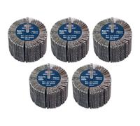 Sealey FW8040805 80 x 40mm Abrasiva Linguetta Ruota Su 6mm Asta 80Grit - Pacco 5