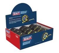 Sealey Gomma Metro da Sarto 5m(16ft)X 19mm Metrico/Imperiale Display Scatola 12