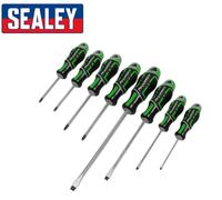 Sealey Gripmax Cacciavite Set 8pc - Impugnatura Morbida Alta Potenza Hi-Vis