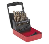 Sealey HSS Cobalto Split Punto Pienamente Terra Set Trapano 19pc Metrico AK4701