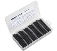 Sealey Tubazioni termoretraibili HST501B Assortimento 180 pezzi 50 e 100 mm Nero