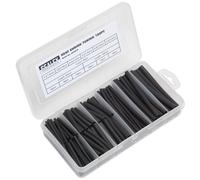 Sealey Tubazioni termoretraibili HST501B Assortimento 180 pezzi 50 e 100 mm Nero