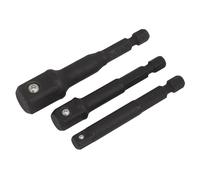 Sealey Impact Adattatore Presa Set 3pc Converte Potenza Foratura A Dado Autista