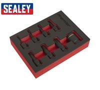 Sealey Impact Metrico Prese 1.3cm Sq Dr Nero IN Modellato Custodia 10mm - 24mm