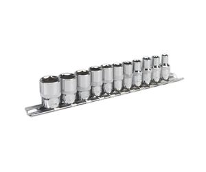 Sealey Imperial Presa Set 11pc 0.6cmD 6pt Walldrive Standard Lunghezza AK2670