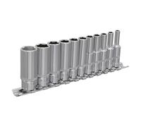 Sealey Imperial Presa Set 11pc 0.6cmSq Disk Profondo Walldrive Singolo Esagonale