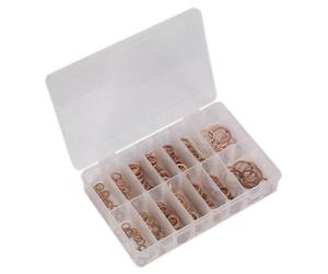 Sealey Iniettore Diesel Rame Rondella Assortimento 250pc - Metrico AB027CW
