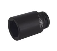 Sealey 38mm 1.9cmSq Guida Profondo Metrico Urto Presa Esagonale 6 Punto IS3438D