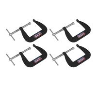 Sealey Junior Morsa a C Set 4pc Mandibola 64mm Gola 64mm Forgiato Acciaio GCC01