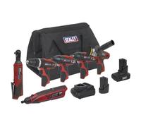 Sealey Kit combinato CP1200COMBO2 per utensili elettrici senza fili, serie SV12, 6 x 12 V