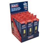 Sealey LED Twist Ricaricabile Ispezioni Luce 5W Rotondi & 1W SMD Box 12 LED601DB